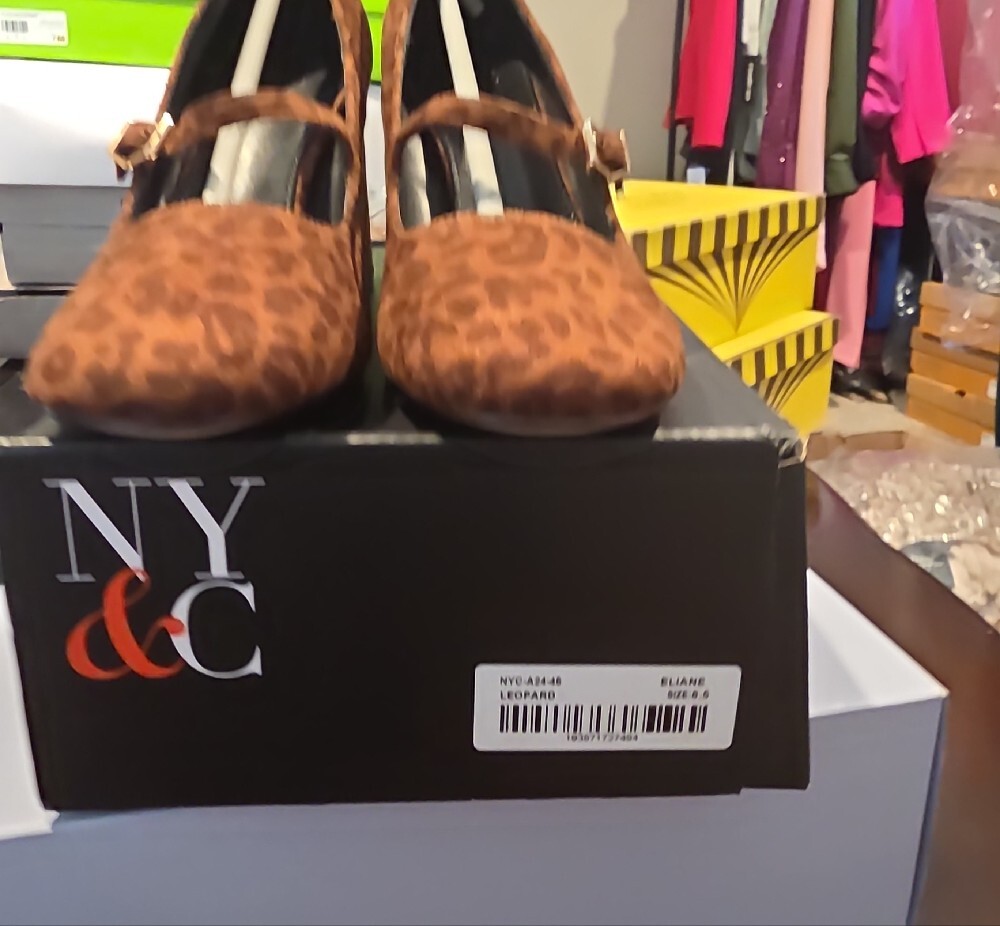 New York & Company Leopard Print Mary Jane Pumps - Brown - Picture 6 of 10